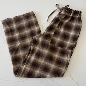 Zara Plaid Linen Pants
